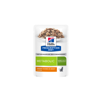 هيلز ميتابوليك طعام رطب للقطط لتعزيز فقدان الوزن بالدجاج 85جرام