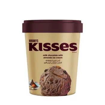 Hersheys Double Kisses Ice Cream Tub 450Ml