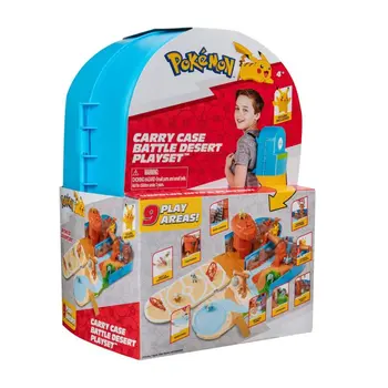 Pokemon Battle Desert Playset Carry Case Blue