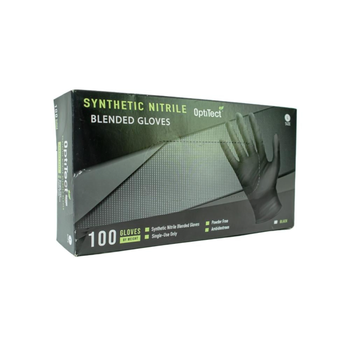 Optitect Black Nitrile Gloves Large 100 Pieces
