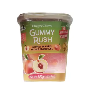 Chewy Chews Gummy Rush Atomic Peaches 150g