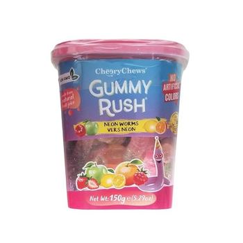 ChewyChews Gummy Rush Neon Worms 150g