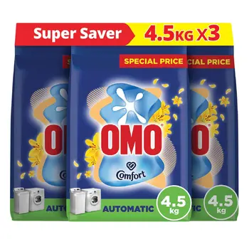 Omo Comfort Low Foam Detergent Powder 3x4.5kg