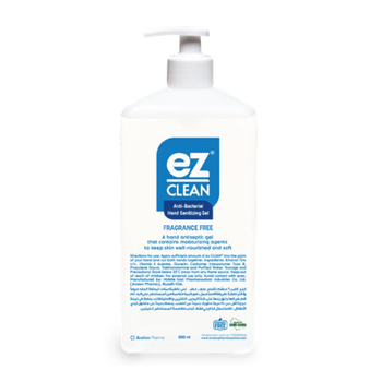 EZ Clean Fragrance-Free Hand Sanitizing Gel 500ml