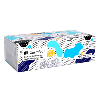 Carrefour 2-Ply Soft Facial Tissues 180 Pieces
