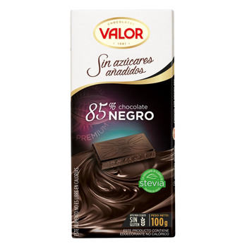 ڤالور شوكولاتة خالية من السكر 85% كاكاو شوكولاتة داكنة 100جرام