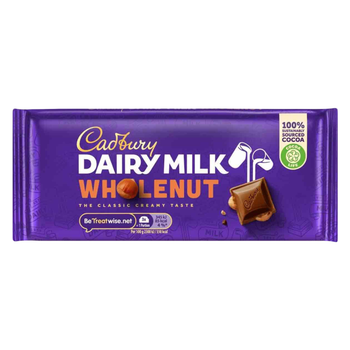 Cadbury Dairy Milk Wholenut Chocolate Bar 120g