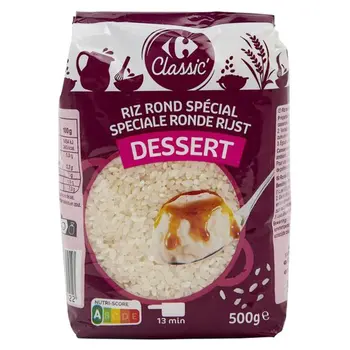 Carrefour Classic Round Rice for Desserts 500g