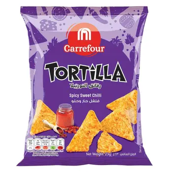 Carrefour Spicy Sweet Chilli Tortilla Chips 23g