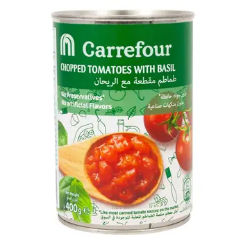 Carrefour Chopped Tomatoes with Basil 400g