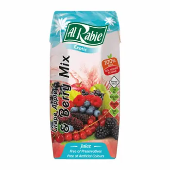 Alrabie Exotic Grape Apple Berry Juice 18x185ml