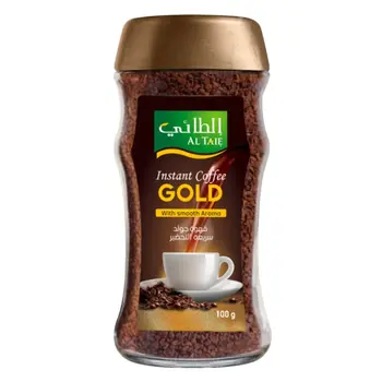 الطائي قهوة جولد سريعة التحضير بنكهة ناعمة 100جرام