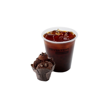Iced Americano And Chocolate Muffin