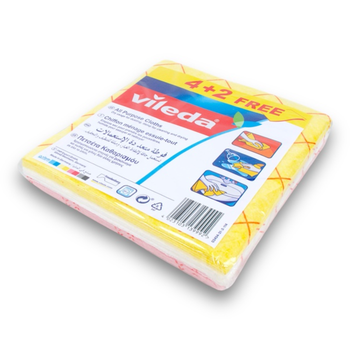 Vileda All Purpose Cloths 6 Pieces (4+2 FREE)