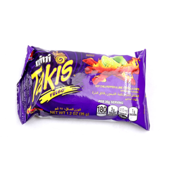 تاكيس رقائق ذرة بنكهة الفلفل الحار والليمون 35جرام