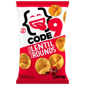 كود 9 رقائق العدس بنكهة السيراتشا خالية من الجلوتين 113جرام