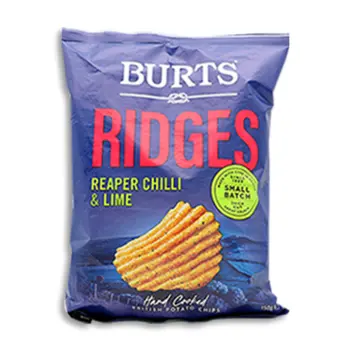 بورتس ريدجز رقائق البطاطس بالفلفل الحار واللايم 150جرام