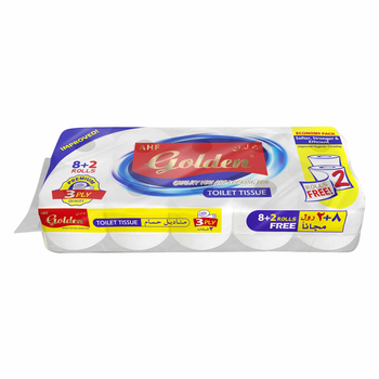 Golden Toilet Rolls 10Pieces