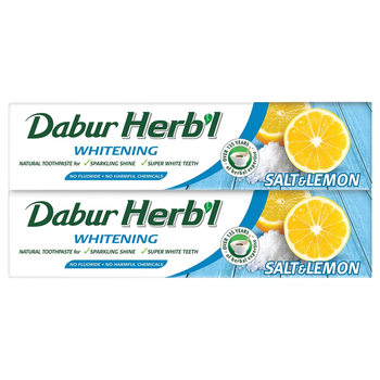 Dabur Herbal Salt & Lemon Whitening Toothpaste 2x150g