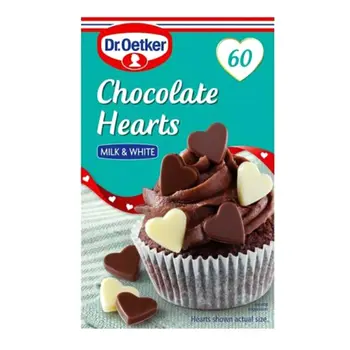 Dr. Oetker Milk & White Chocolate Hearts 40g
