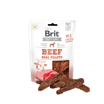 Brit Meaty Jerky Beef Fillets for Dogs 80g