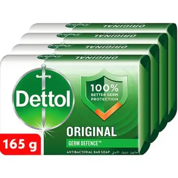 Dettol Original Antibacterial Bar Soap 4x165g