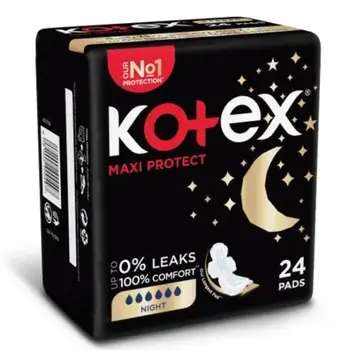 Kotex Maxi Protect Overnight Sanitary Pads 24 Pieces