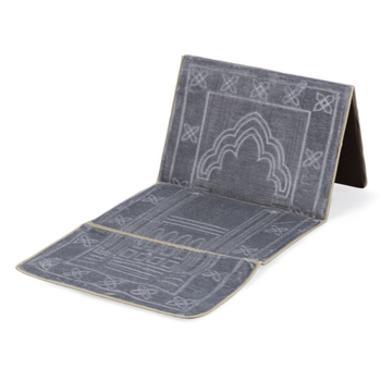 AlRimaya Grey Prayer Mat with Back Support