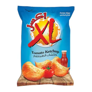 اكس ال شبس بطاطس طازجة بنكهة الكاتشاب 21جرام