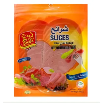 Bibi Beef Mortadella Plain Slices 200g