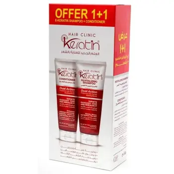 Eva Hair Clinic E-Keratin Shampoo & Conditioner 2x230ml