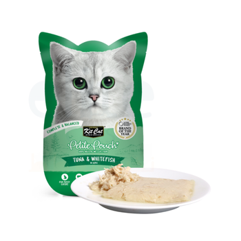 كت كات بيتيت باوتش طعام كامل ومتوازن للقطط حساء تونة و السمك الأبيض 70 جرام