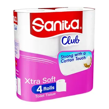 Sanita Club Xtra Soft Toilet Tissue 4 Rolls
