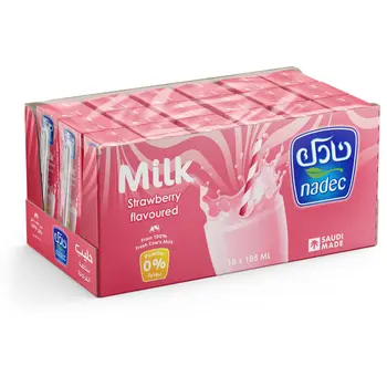 Nadec  Strawberry Uht Milk 18x185Ml