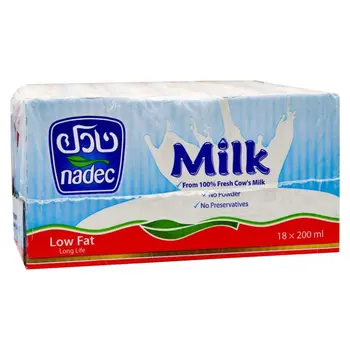 Nadec Low Fat Uht Milk 18x200Ml