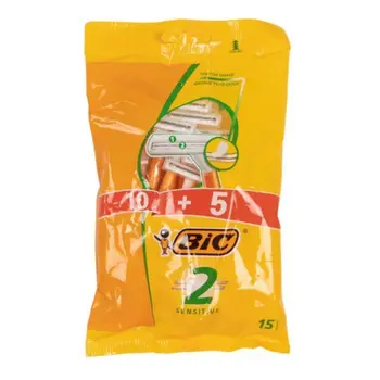 بيك 2 شفرة حلاقة حساسة للرجال 10+5 حبة