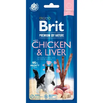 Brit Premium Chicken & Liver Cat Sticks 3 Pieces