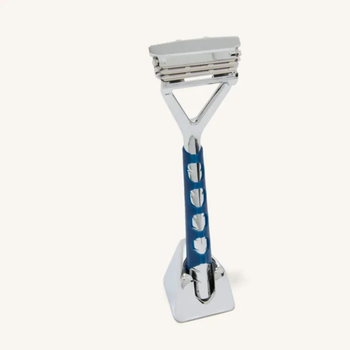 Blue Rubber Grip Razor with 5 Blades