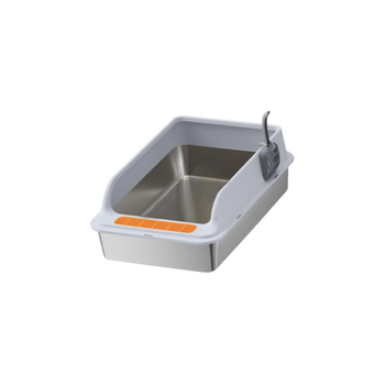 Seven Bird Open Stainless Steel Cat Litter Box with Scoop