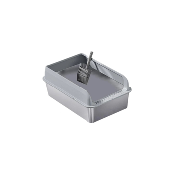 Seven Bird Open Stainless Steel Litter Box with High Edges 20x40x60cm