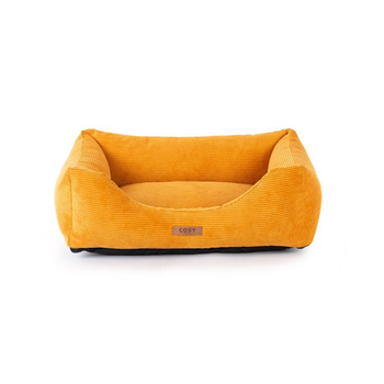 امبيتس سرير أريكة بسحاب سلك مريح خردل 1قطعة