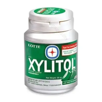 Lotte Lime Mint Xylitol Gum Sugar-Free 66g