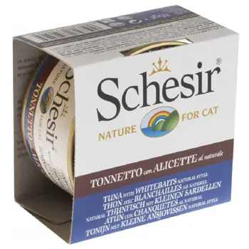 Schesir Tuna with Whitebaits Cat Food 85g