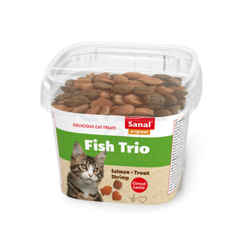 سانال وجبة خفيفة للقطط فيش تريو 75 جرام