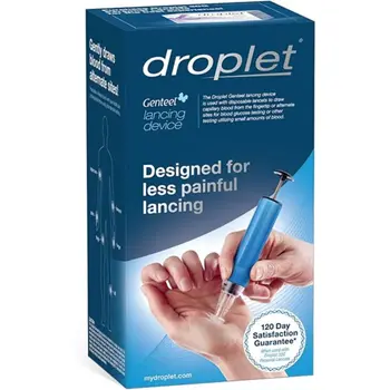 Droplet Genteel Blue Lancing Device