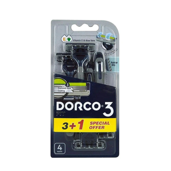 دوركو شفرات حلاقة فيت للرجال 3+1 حبة مجانا