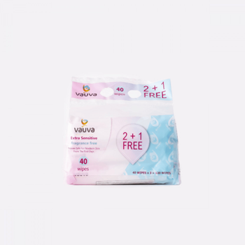 Vauva Extra Sensitive Baby Wipes Fragrance-Free 40 Pieces
