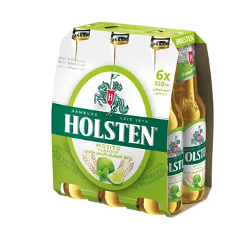 هولستن شراب شعير خالي من الكحول بنكهة الموهيتو بالنعاع والليمون 330مل × 6عبوة
