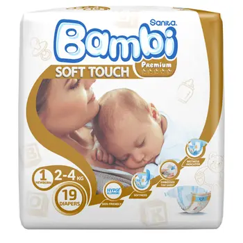 Sanita Bambi Newborn Diapers 19 Pieces