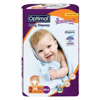 Optimal Suprema 8 Pro Baby Diapers Mini 48 Pieces